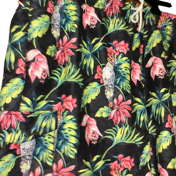 Men Tommy Bahama Tropical Parrots swim trunks big & tall 3XL tall floral beach - Picture 3 of 4